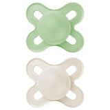MAM Baby sut 0-2 Måneder Symmetrisk Flad Fleksibel Nippel Blød Silikone Nem at bruge Med Selvsteriliserende Æske Original Neutral Mat 2 Stk