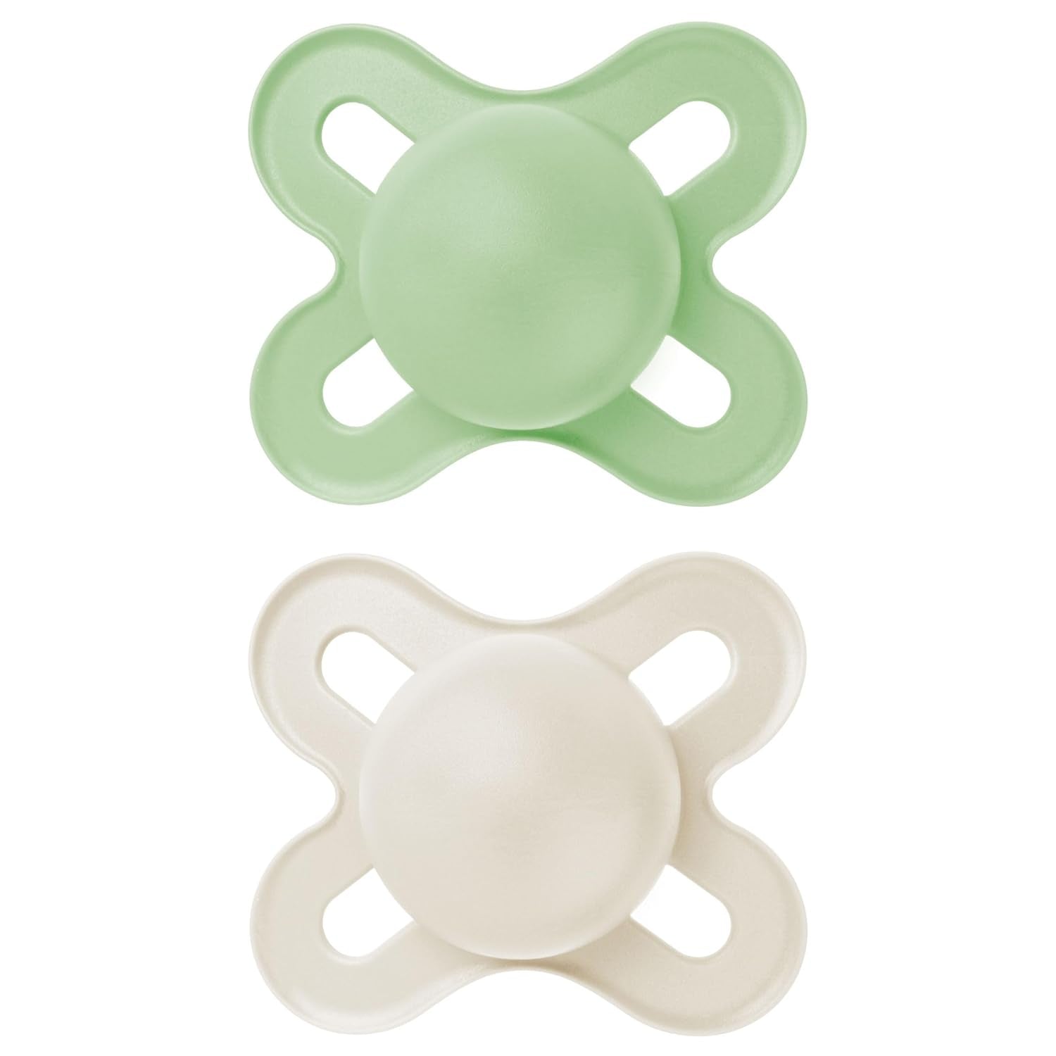 MAM Baby sut 0-2 Måneder Symmetrisk Flad Fleksibel Nippel Blød Silikone Nem at bruge Med Selvsteriliserende Æske Original Neutral Mat 2 Stk