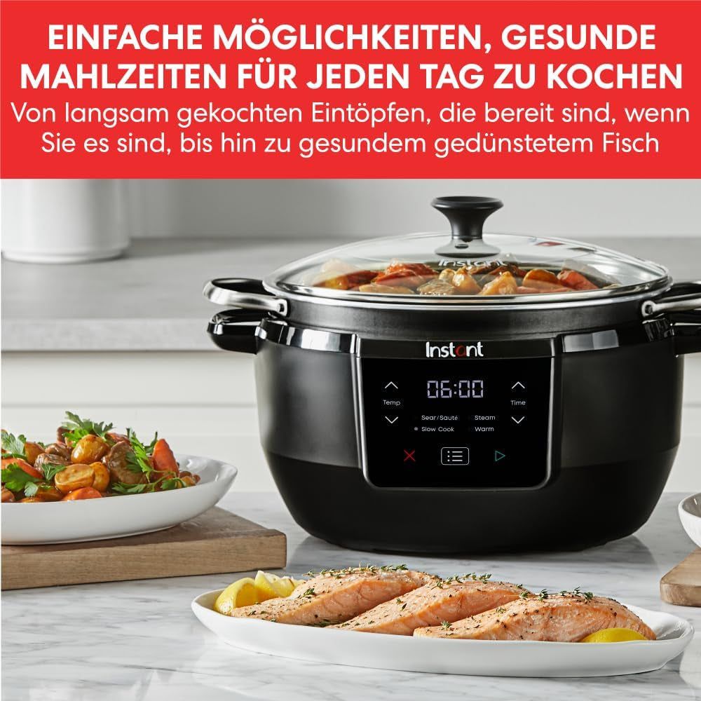 Instant Pot Superior Slow Cooker, 7,1 L Multicooker, 4 madlavningsfunktioner, 800W Slow Cooker Naty Shop