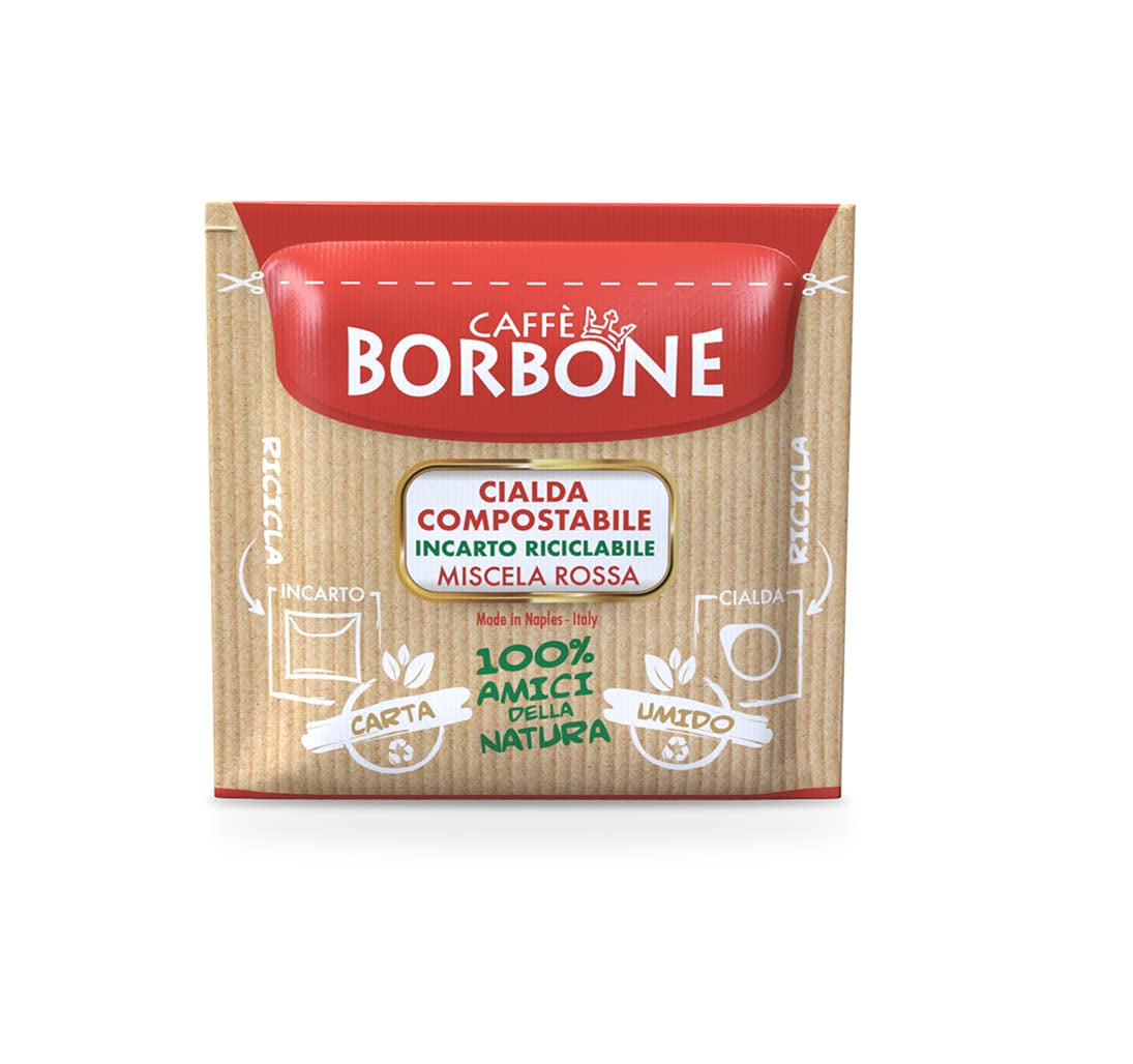 Caffè Borbone komposterbare Kaffeepads, Rote Kaffeemischung - 150 Pads - Kompatibel med ESE System Papier Pads 44 mm