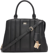 DKNY Chain Lexington Park Medium Logo Chain Satchel, Sort/Guld, One Size Dametasker Naty Shop Standardtitel