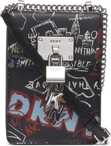 DKNY Elissa N/S crossbody skuldertaske Tasker Dame Naty Shop Elissa Graffiti/Sølv Elissa, Lille, Sort One size fits all