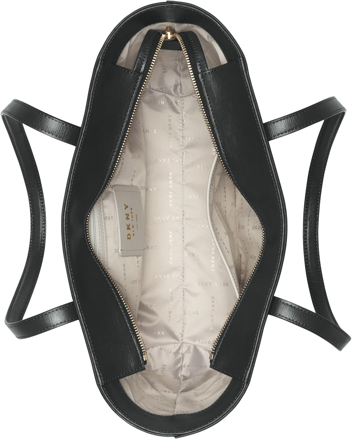 DKNY Bryant Medium læder mulepose mulepose, sort/guld dametasker Naty Shop