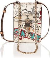 DKNY Dame Elissa N/S Telefon Cr Crossbody, One Size Dametasker Naty Shop White