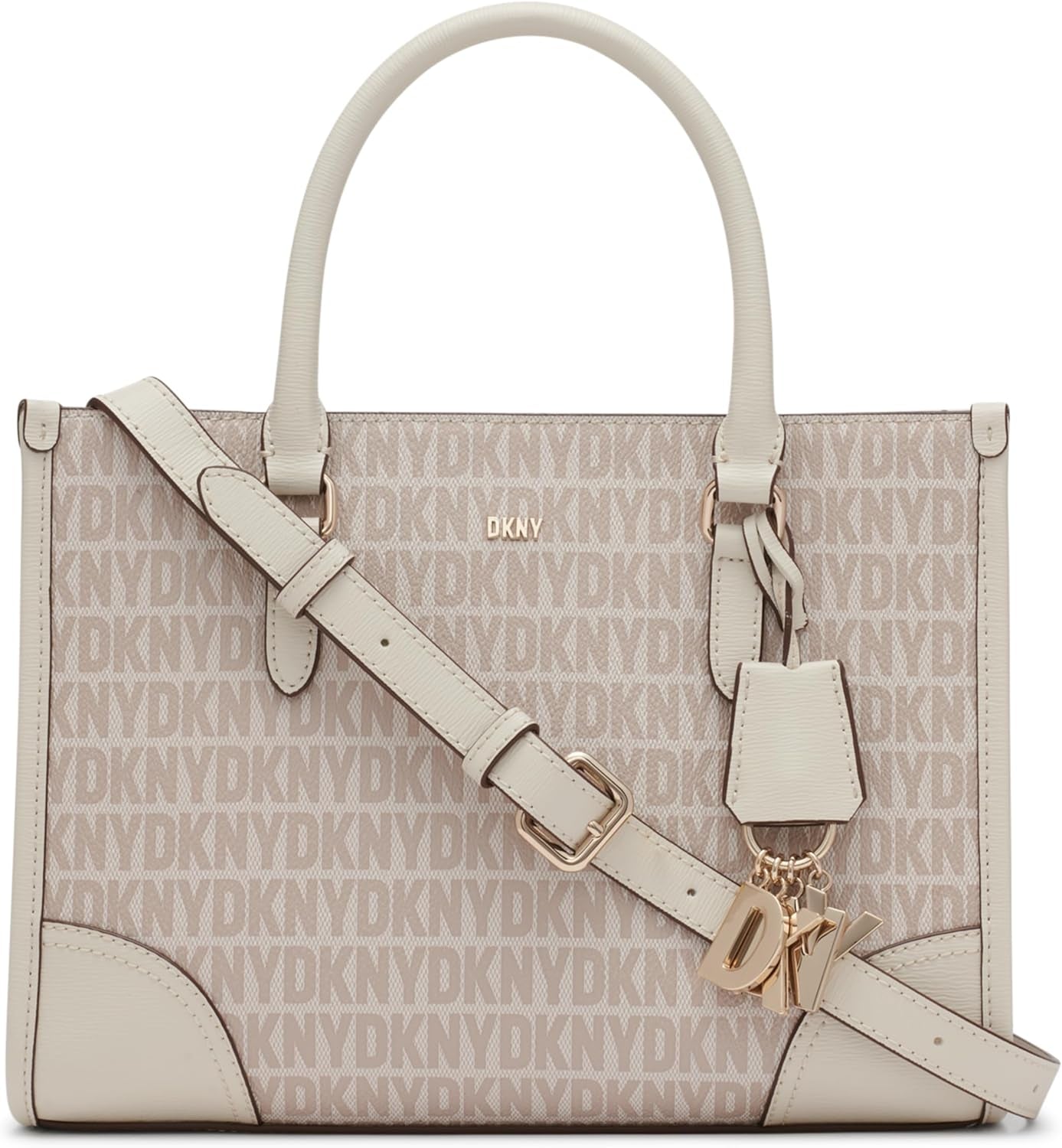 DKNY Perri-taske til kvinder med logo charme, One Size dametasker Naty Shop Hamp / Pebble