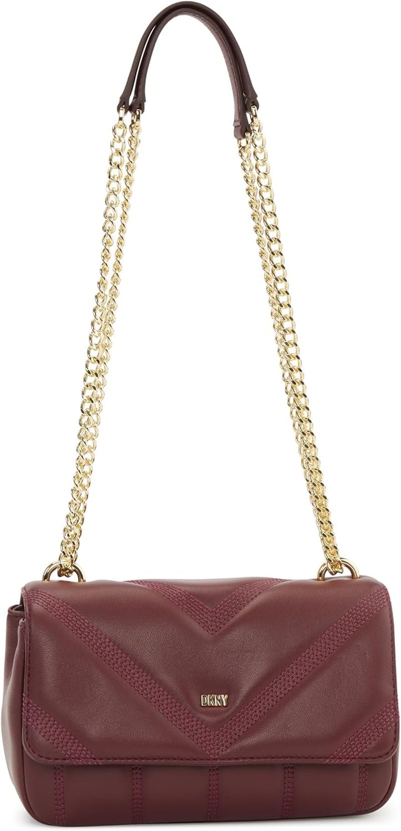 DKNY Flap Skuldertaske Tasker Kvinder Naty Shop Distressed Wine