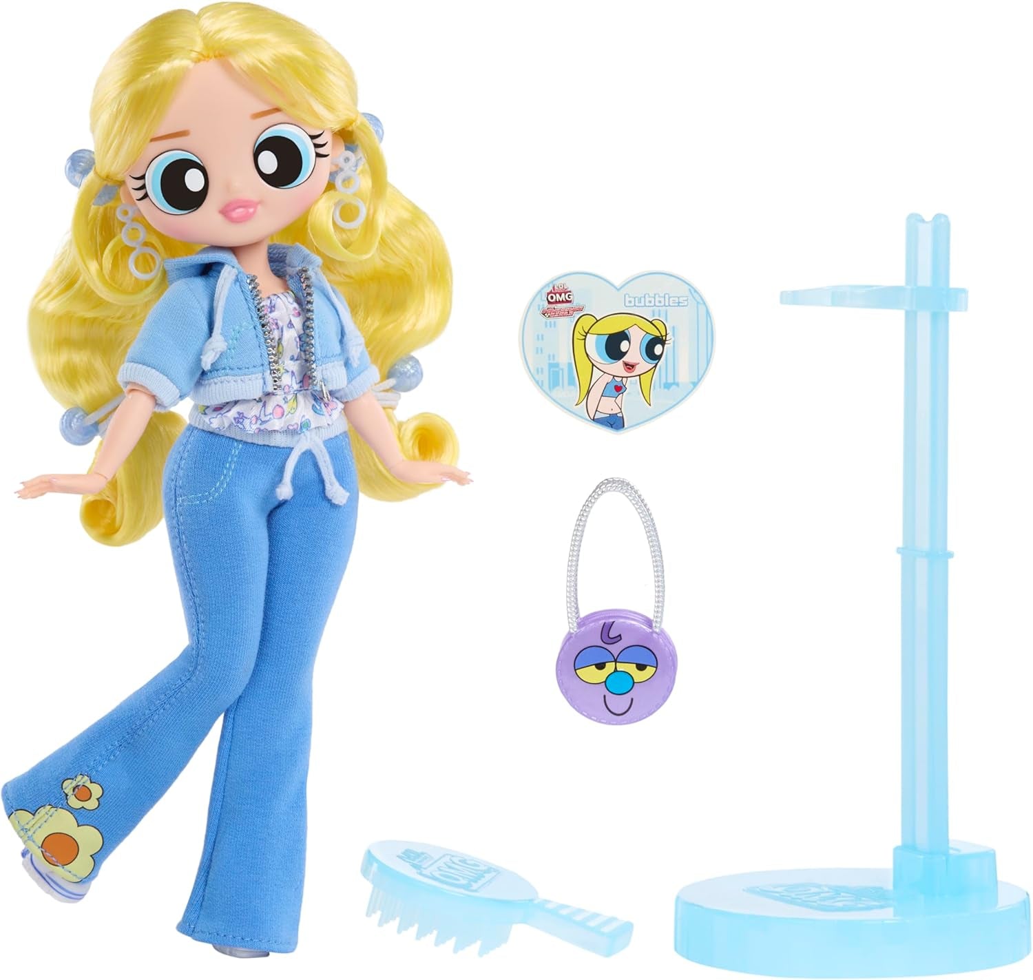 L.O.L. Overraskelse! OMG The Powerpuff Girls Puppe - Bubbles - Enthält 1 Modepuppe, Inklusive Outfit og Accessoires, 3 til Sammeln