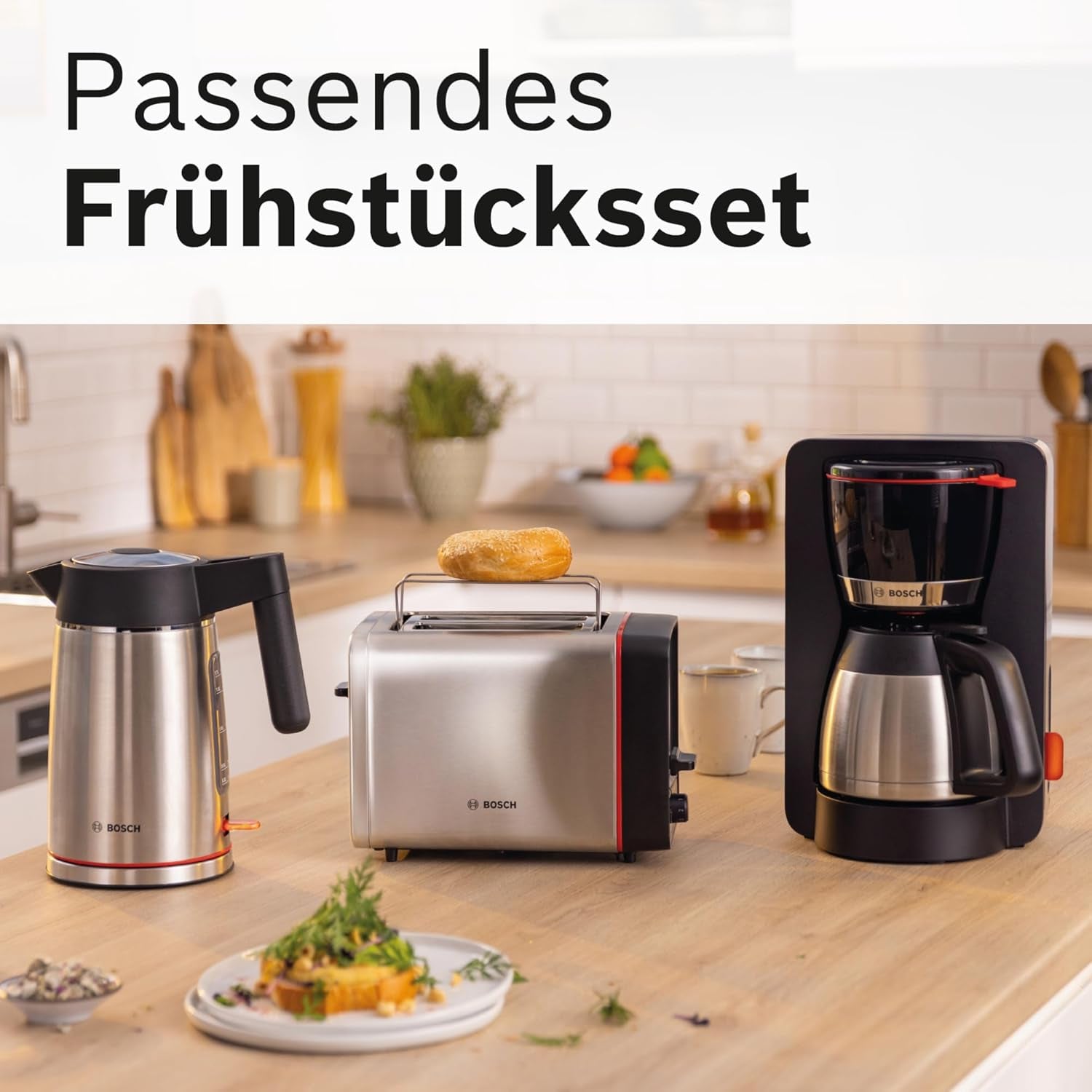 Bosch MyMoment TKA6M273 Filter Espressomaskine, 1L termokande, 8-12 kopper, Anti-drypsystem, Roterende filterholder, Afkalkningsprogram, Aftagelig vandtank, 1200 Watt, Mat Sort