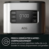 AEG Deli 5 espressomaskine, 1,5 l, programmerbar timer, holde varm funktion, sikkerhedsstop, vandstandsindikator, optimal dosering, anti-dryp funktion, rustfrit stål, CM5-1-6ST