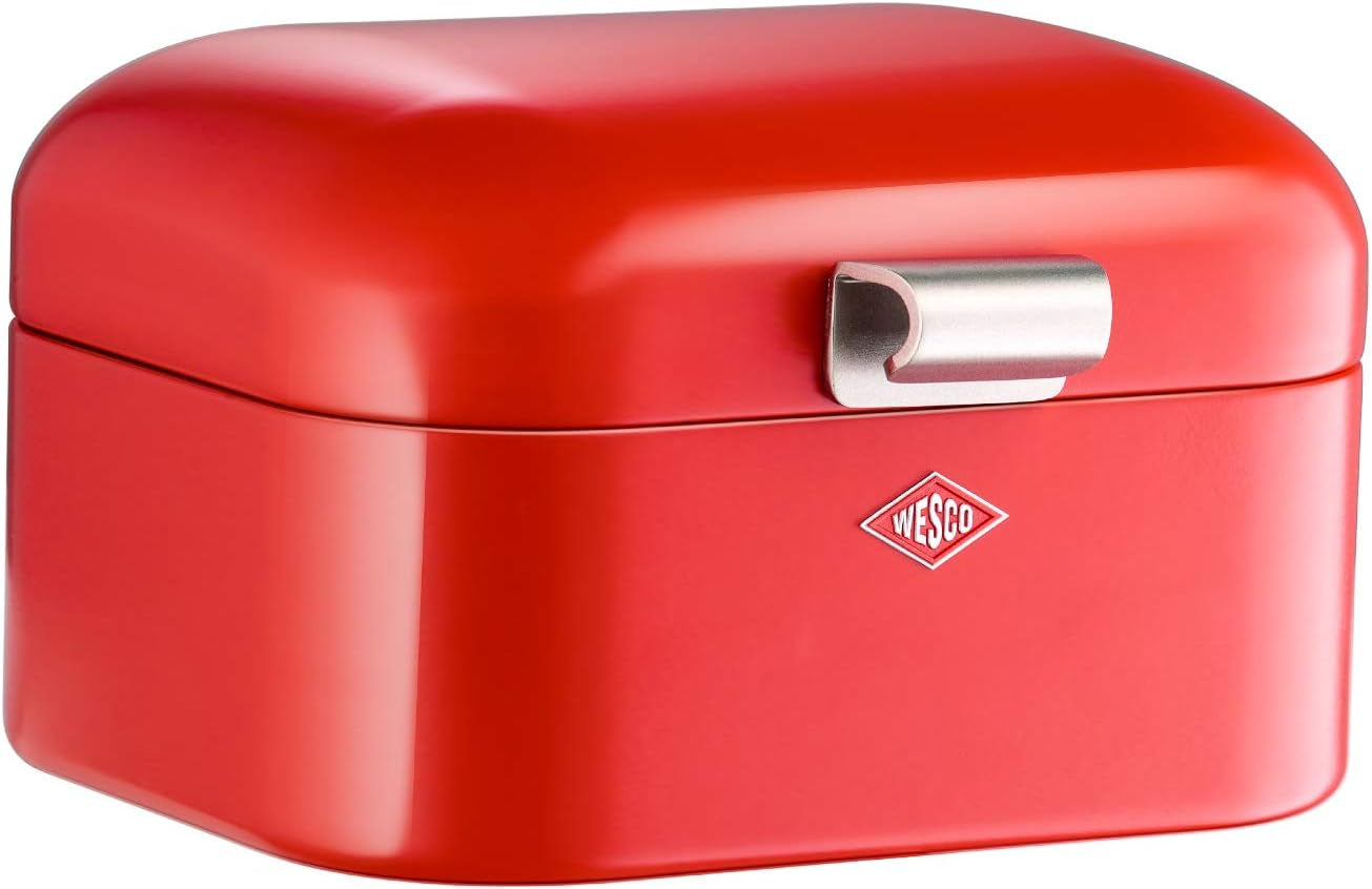 Wesco 235 001 Mini Grandy brødkurv 17 x 18 x 12 cm (L/B/H) pink, rustfrit stål Madopbevaringsbokse Naty Shop Red