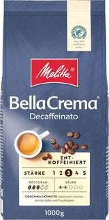 Melitta BellaCrema La Crema kaffebønner 1 kg og BellaCrema Decaffeinato koffeinfri kaffebønner 1 kg