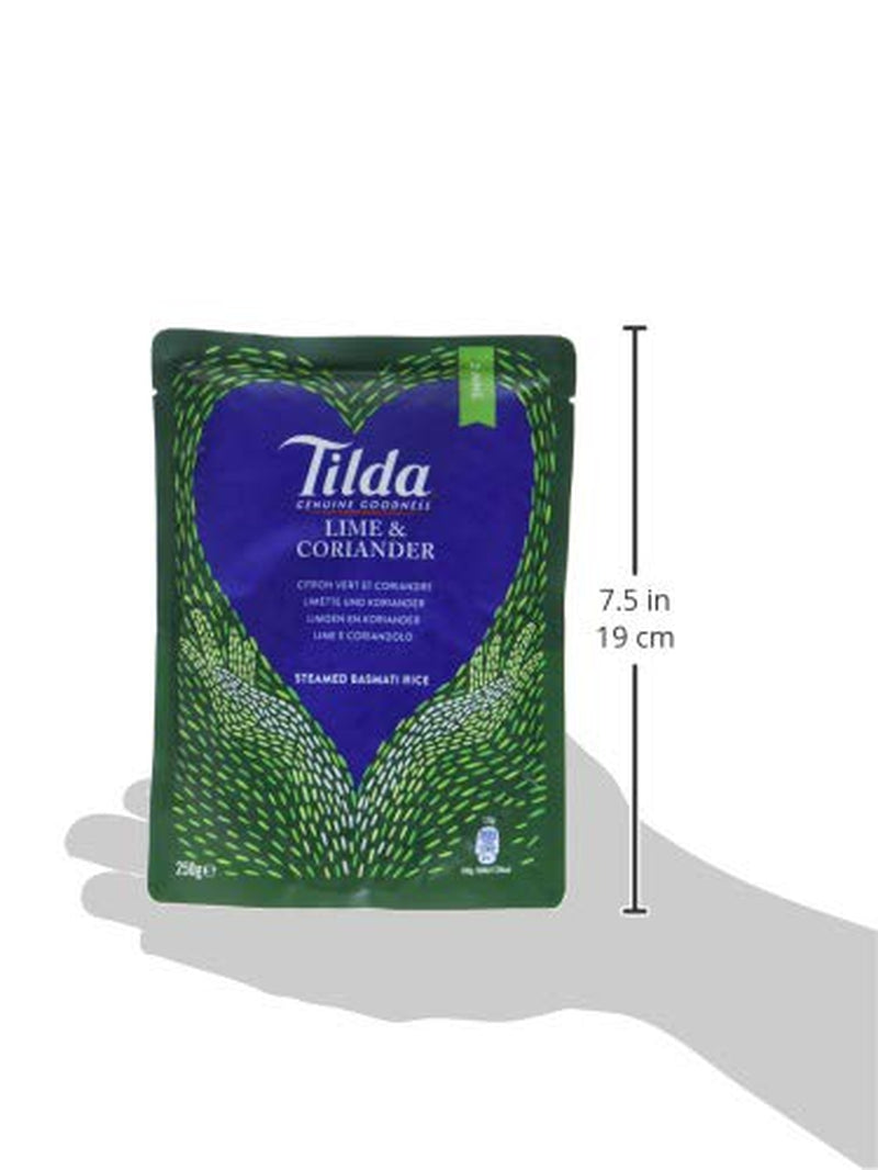 TILDA dampet basmatiris med lime og koriander til mikroovn, 250 g