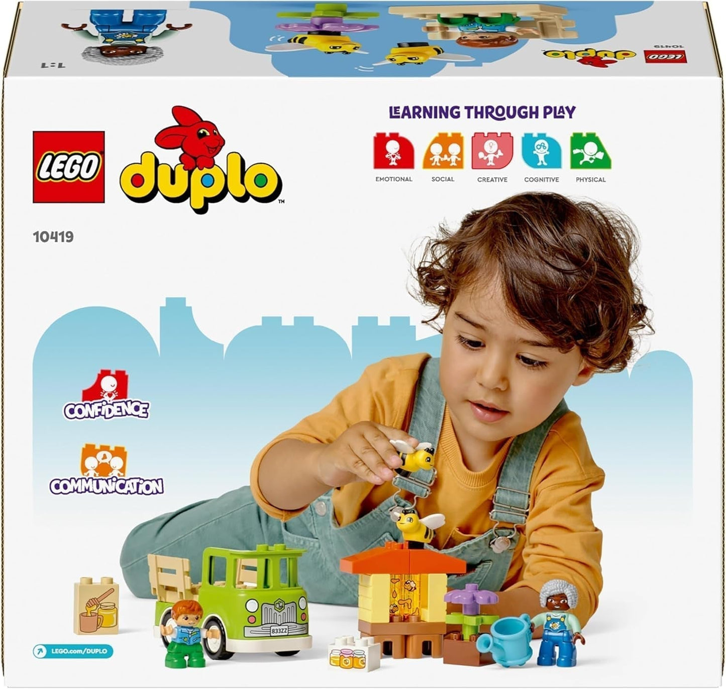 LEGO DUPLO Bybiavl og bistader, pædagogisk legetøj til småbørn med 2 figurer og en mobil lastbil, bygge- og ombygningssæt, legetøj til småbørn fra 2 år 10419 Byggesæt Besuche den LEGO-Store
