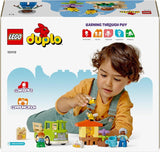 LEGO DUPLO Bybiavl og bistader, pædagogisk legetøj til småbørn med 2 figurer og en mobil lastbil, bygge- og ombygningssæt, legetøj til småbørn fra 2 år 10419 Byggesæt Besuche den LEGO-Store