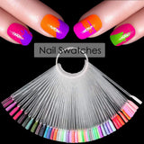 150 Stück Nail Art Tips Ring Stick, Transparent Farbe Karte Platten Nagelleck Display Ring Sticks, Nagel Salon Übungen Display Nail Tips