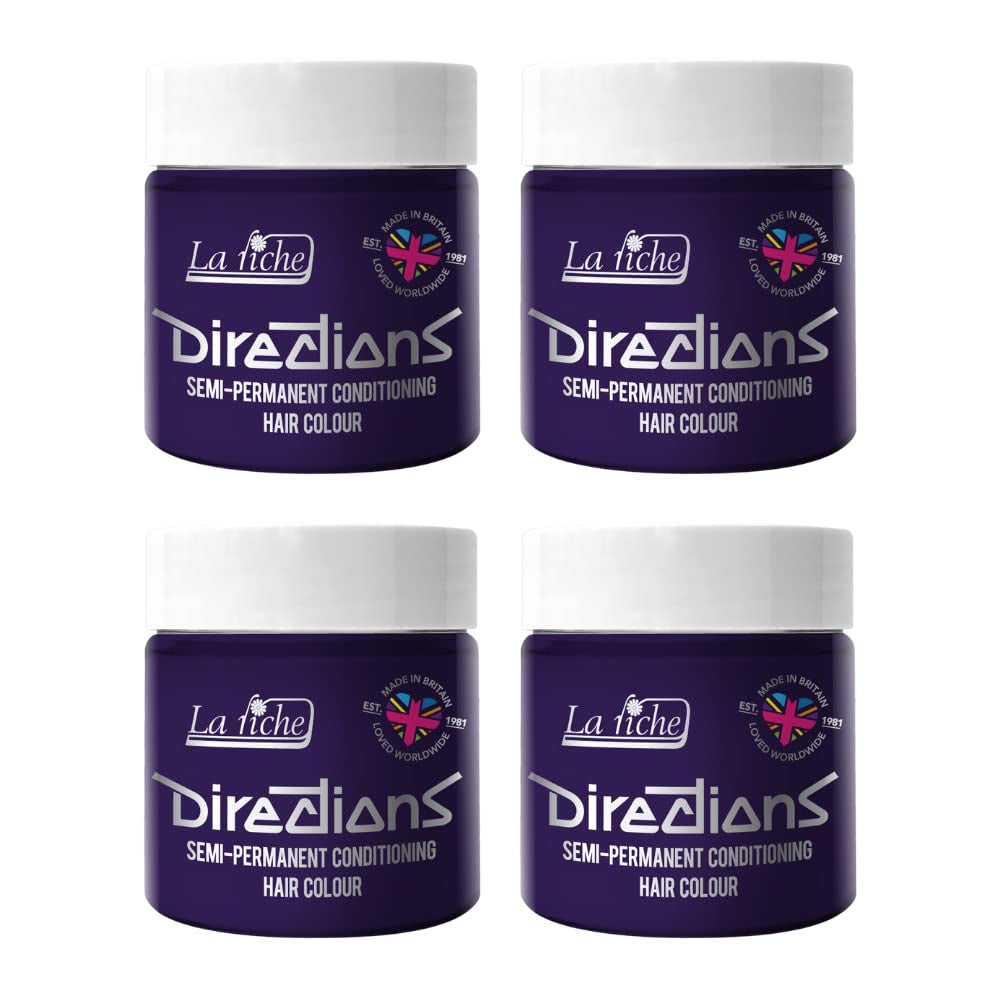 Vejledning semi-permanent hårfarve 100 ml æske 4 pakke (Pillarbox Red) Naty Shop Deep Purple hårfarve 100 Ml (pakke med 4)