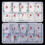 1000 stk falske negle 10 størrelser Naturlige neglespidser Kunstige franske neglespidser Kunstige neglespidser Falske neglespidser Box Art Tips til kvinder piger