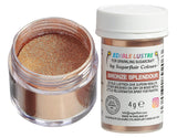 Sugarflair Bronze Splendor spiselig madfarve - spiseligt skinnende pulver til kager, muffins, chokolade, kager, desserter, is, drikkevarer, cocktails og mere - 4g
