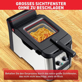 Tefal FR600D Clear Duo frituregryde, stegning med mindre røg og lugt, 1,2 kg kapacitet, termostat, timer, stort udsigtsvindue uden tåge Hvidevarer Naty Shop