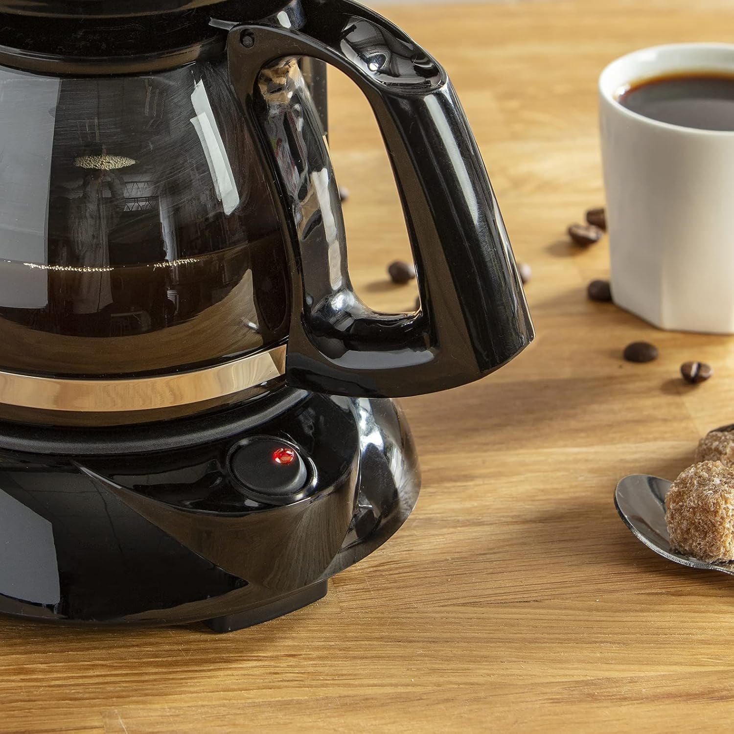 FG150813 Subito kaffemaskine, 6 kopper, Sort/rustfrit stål