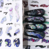 6 farver marmor negle stickers bronzer sølv selvklæbende klistermærker bloom marmor negle stickers 3D marmor negle stickers design tilbehør negle art stickers negle stickers sæt negle folie