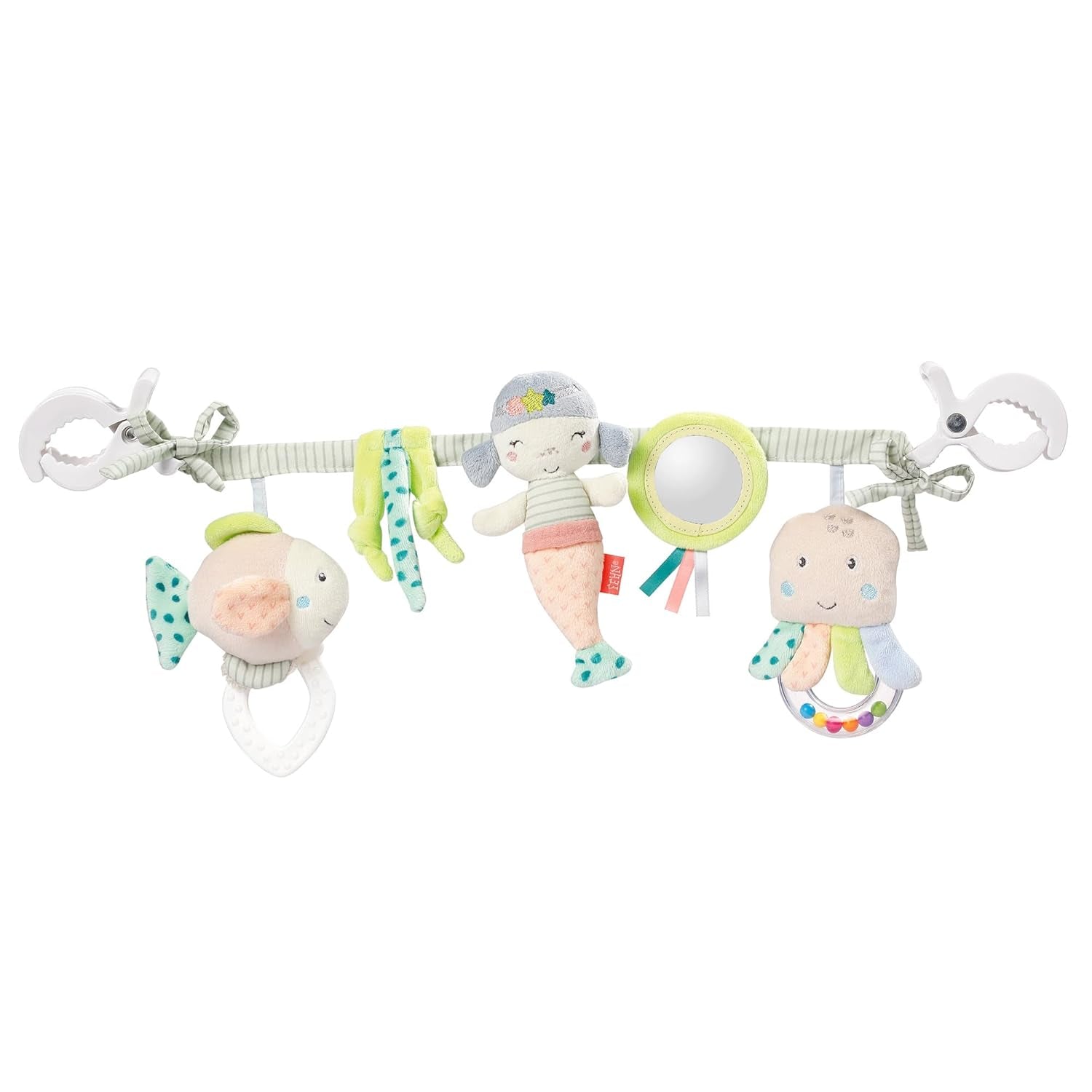 Fehn Baby mobilkæde Panda Baby Mobile - babymobilkæde med søde figurer - fleksibelt hængende babylegetøj - barnevognslegetøj til babyer og småbørn fra 0+ måneder Babylegetøj Naty Shop Småbørn
