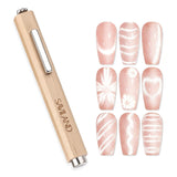 SAVILAND 4X Hochfester Cat Eye Magnet Für Nagel: 3-I-1 Nagel Magnet Rund Lange Streifenperle N35 Neodym Ultra Strong Magnet Für Nagellack Präzise 3S Formung Cat Eye Gel Nagellack Magnet Magnetstift