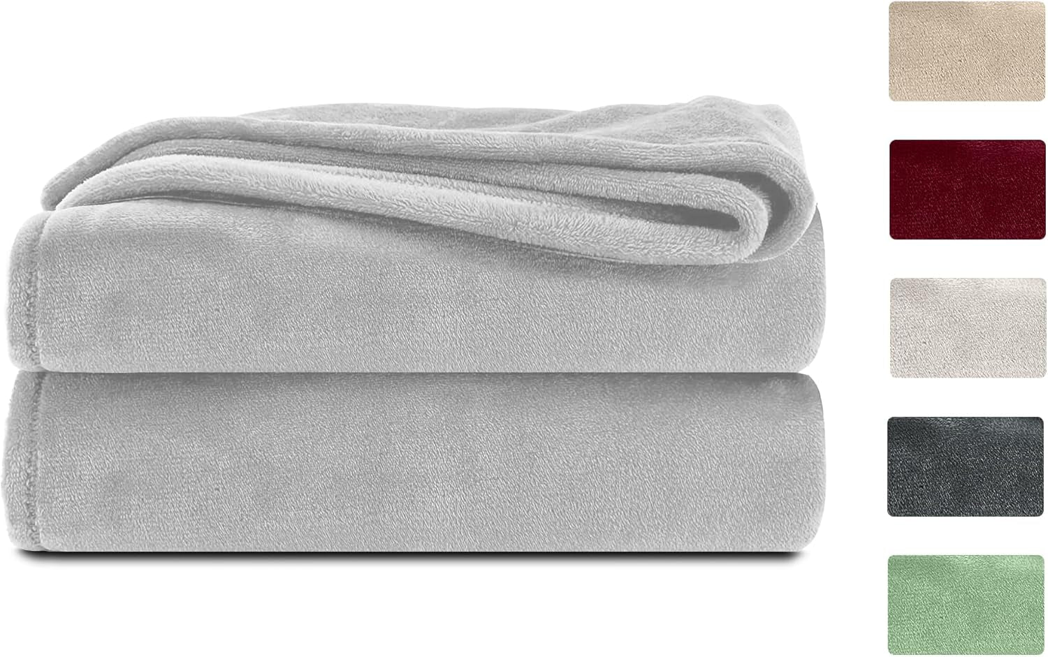 Komfortec fluffy tæppe, behageligt tæppe, fleece tæppe, Oeko-Tex certificeret, super blødt, 150X200 Cm, 260 G/M², beige Senge og tæpper Besuche den Komfortec-Store Grå 220 X 240 Cm