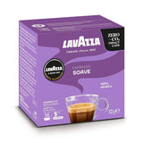 Lavazza, A Modo Mio Soave 256 Kaffeekapseln, für ene leichten og eleganten Espresso mit aromaticschen Noten von Blumen, 100% Arabica, Intensität 5/13, medium Röstung, 16 Packungen mit je 16