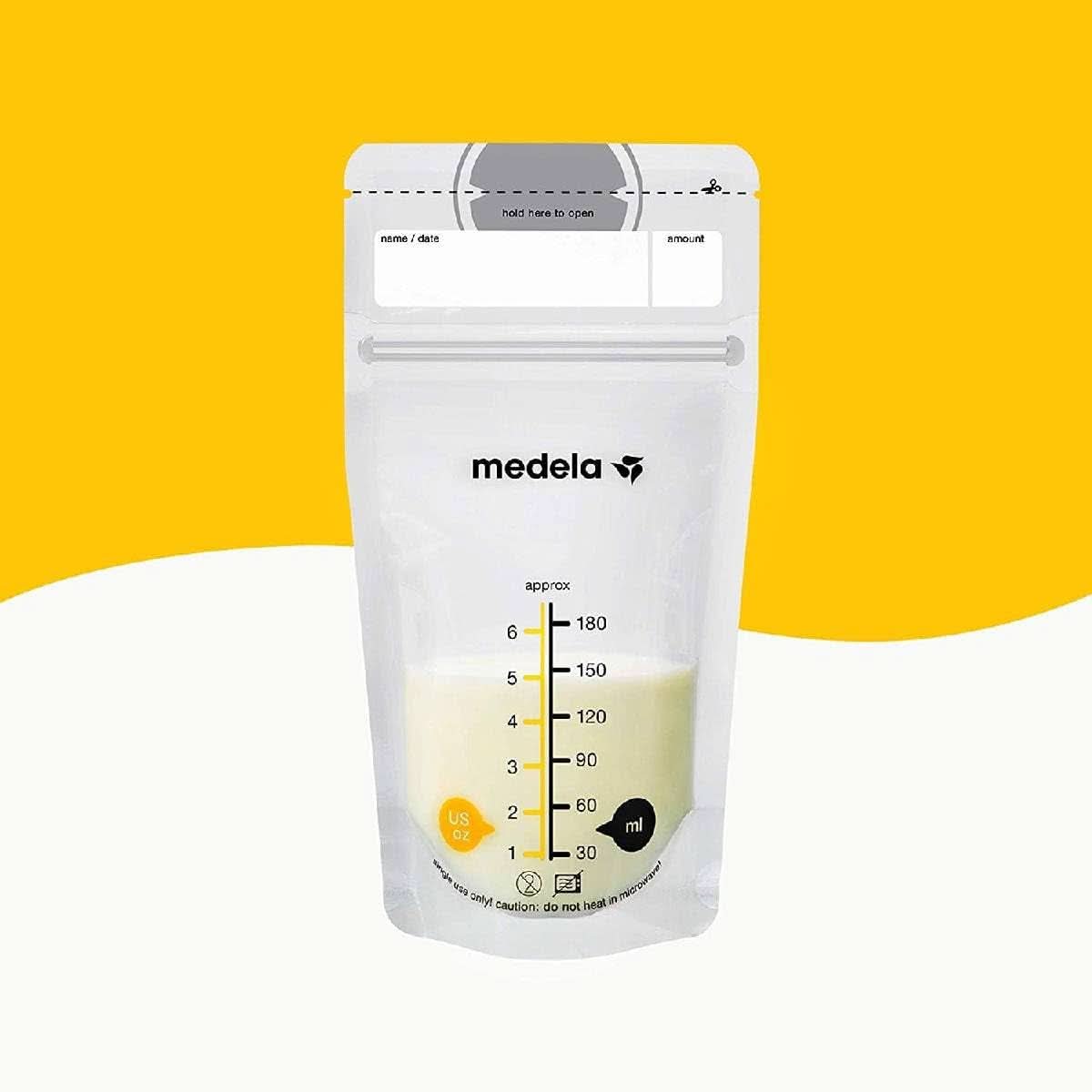 Medela modermælksopbevaringsposer 25 stk, ca. 200 ml, hvid (spansk version) Mad og ammetilbehør Bebe Naty Shop