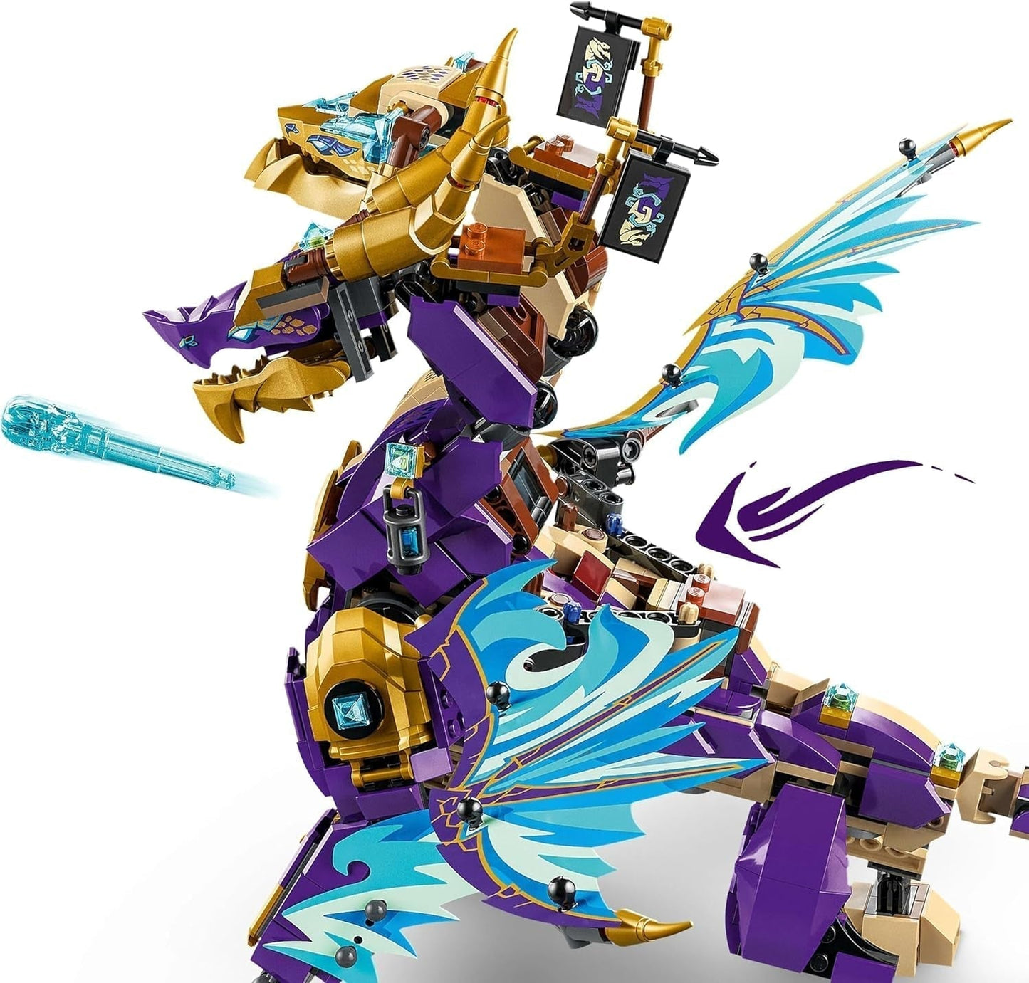 LEGO NINJAGO Lightbow Dragon - legetøj med 8 minifigurer og et Spinjitzu hjul - interaktiv ninja byggelegetøj til drenge og piger over 9 år - gaveide til fans 71836 Byggesæt Besuche den LEGO-Store