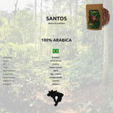 Santos | Kaffebønner 2500g - 100% Arabica fra Brasilien | til espresso, cappuccino eller stærk filtreret kaffe | Omni Stege | Klassisk kaffe - den perfekte introduktion til specialkaffe