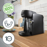 Bosch Tassimo finesse TAS162E kapsel espressomaskine, 70 drinks, mere intens kaffe med et tryk på en knap, automatisk sluk, bæredygtig, perfekt dosering, 1400 W, sort/sort