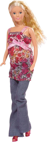 Simba 105734000 - Steffi Love Velkommen Baby, Gravid dukke, Med baby i maven, Tilbehør, Påklædningsdukke, 29Cm, Til børn fra 3 år og opefter Naty Shop Dolls Standard titel