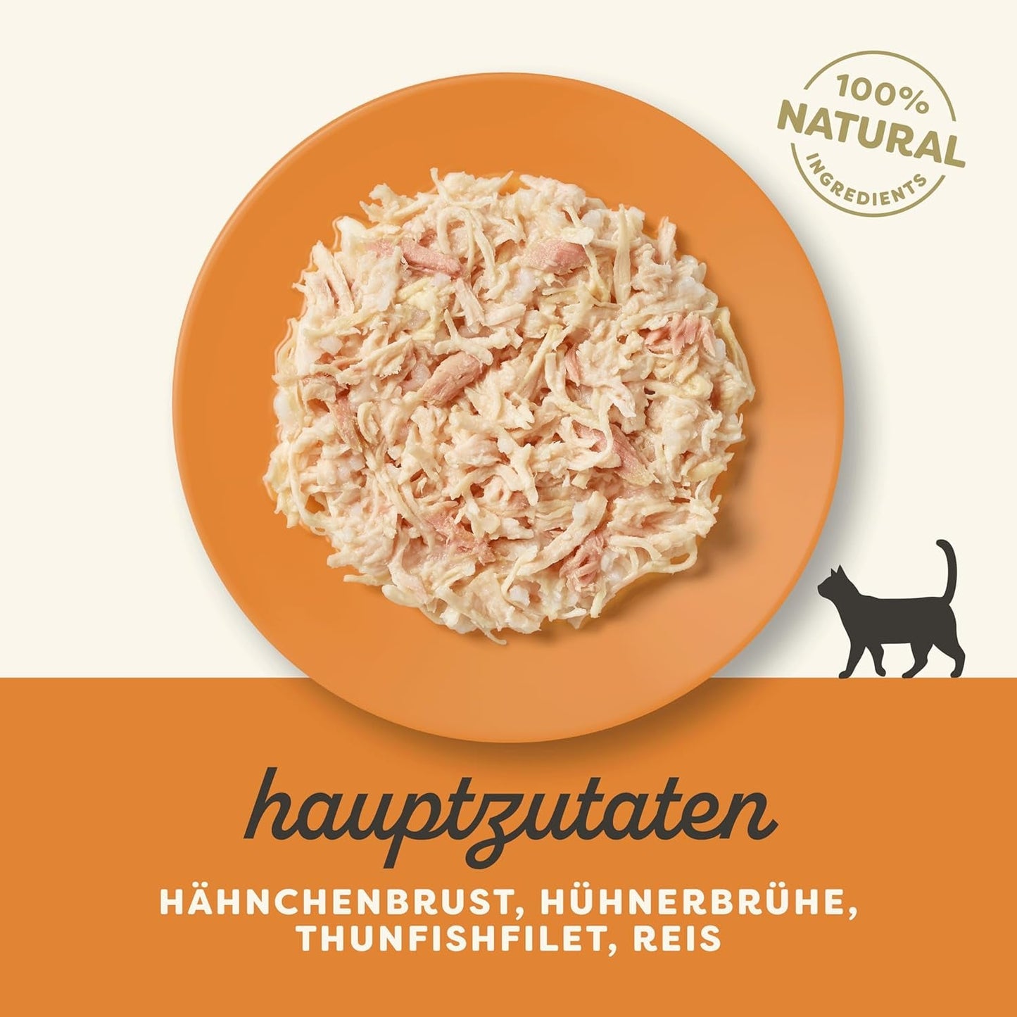 Applaws 100% naturlig Nassfutter for Katzen, Hühnerbrust med Tunfischfilet i Brühe - Pakning med 12 x 70g Beuteln