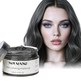 Midlertidig hårfarve, 4,23 ounce farvevoks til mænd, kvinder, vaskbar naturlig farve pomade, øjeblikkelig hårfarve til fest, cosplay, Halloween (rød) Naty Shop hårfarve sort 120 g (1 pakke)