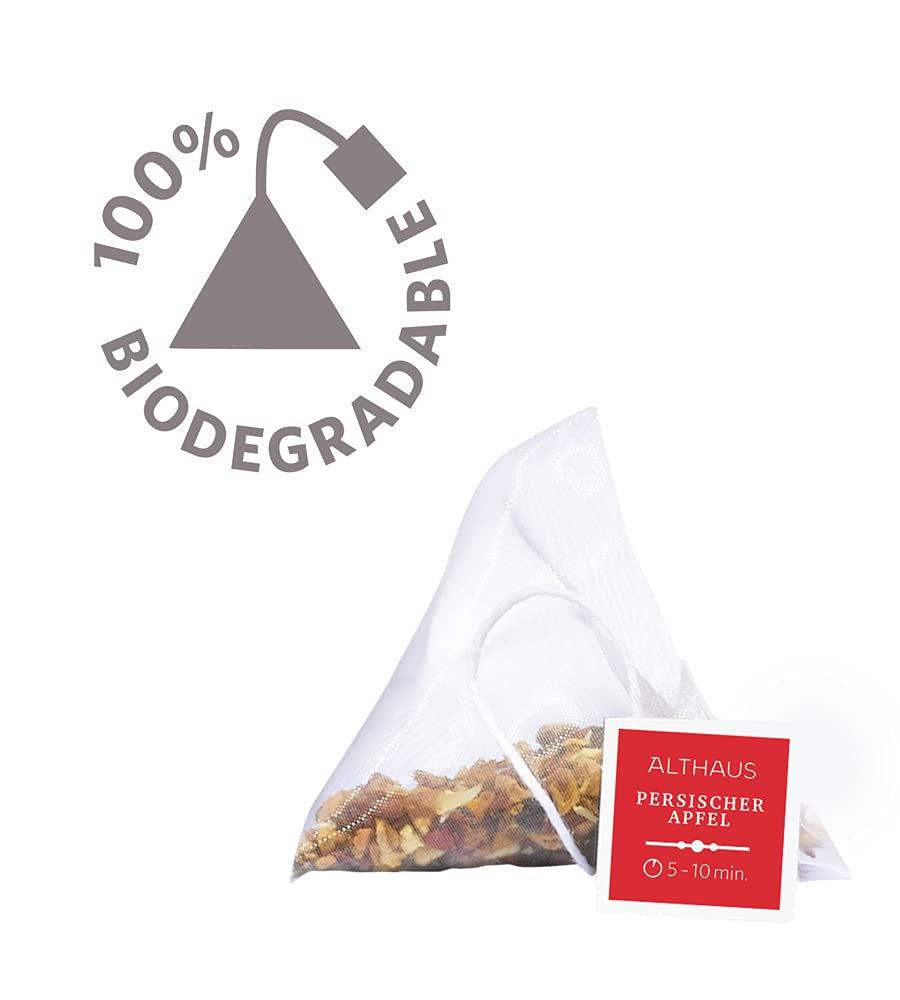 Althaus Tea PERSIAN ÆBLE ⋅ Frugtte i pyramideformede poser PYRA PACK ⋅ Frugtte smagt til med æblesmag ⋅ 15 X 2,75G
