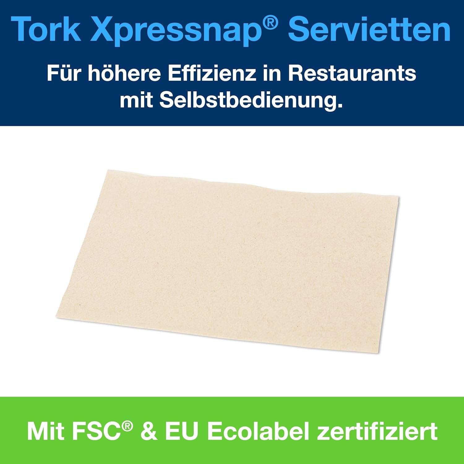 Tork Xpressnap Extra Soft Nature N4 Dispenser serviet, Premium, 1/2 x 2 lag, 21,3 cm X 16,5 cm, 8 × 1.000 servietter, 12880