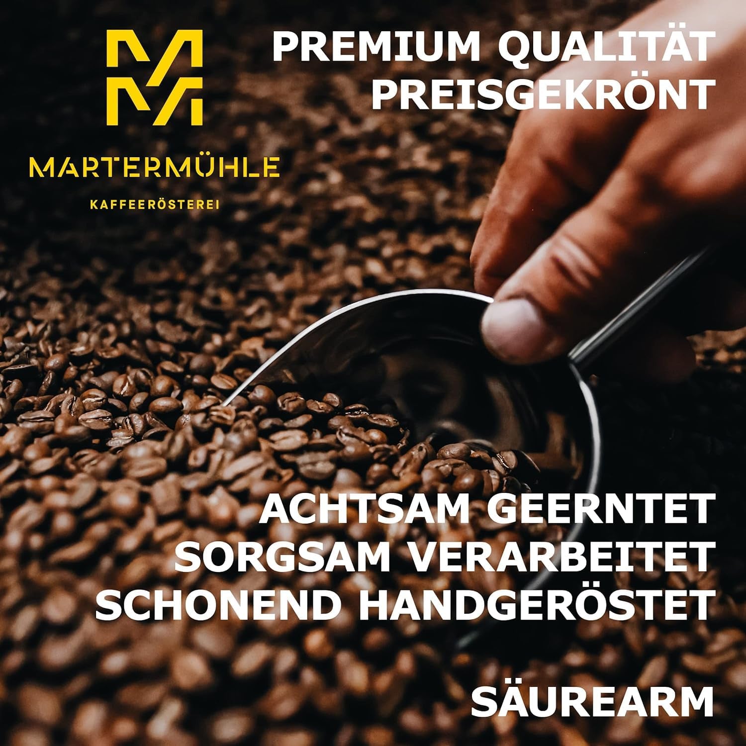 Espressobønner Martermühle Bike 500g Stærk | Arabica/Robusta | Smag: Macadamianødder, mælkechokolade | Let ristede hele espressobønner, lav syre
