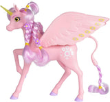 Simba 109480092 - Mia and Me Unicorn Kyara, med bevægelige vinger, hårspænder og stylingbørste, 20 cm, 3+, pink