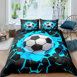 Børnesengetøj, fodbold, polyester mikrofiber Sengetøj - børn Naty Shop Blå 135 X 200 Cm