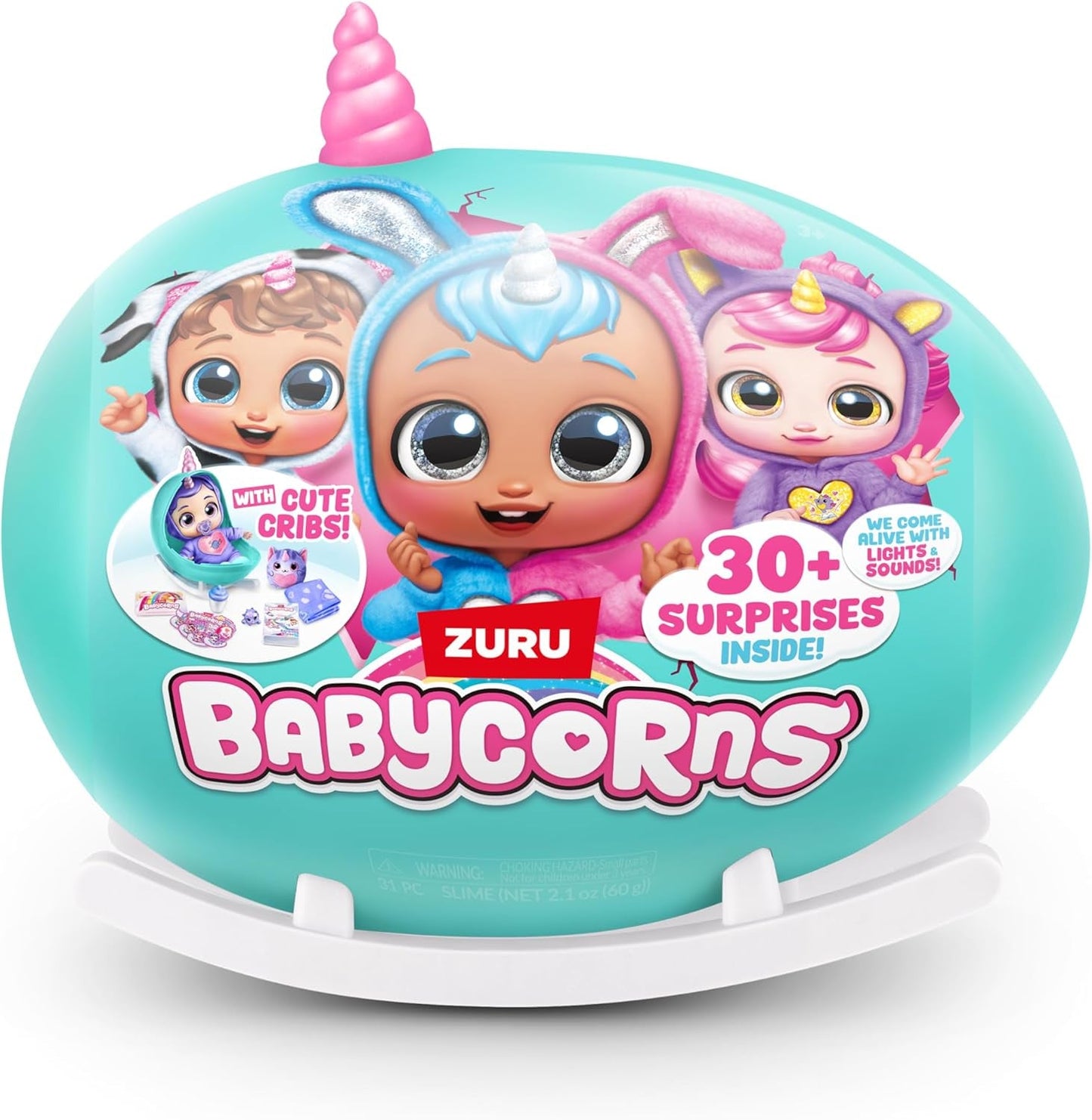 Babycorns Series 1 af ZURU Magical Cat (Mac) dukke med tilbehør Unboxing Surprise Legetøj til børn, piger