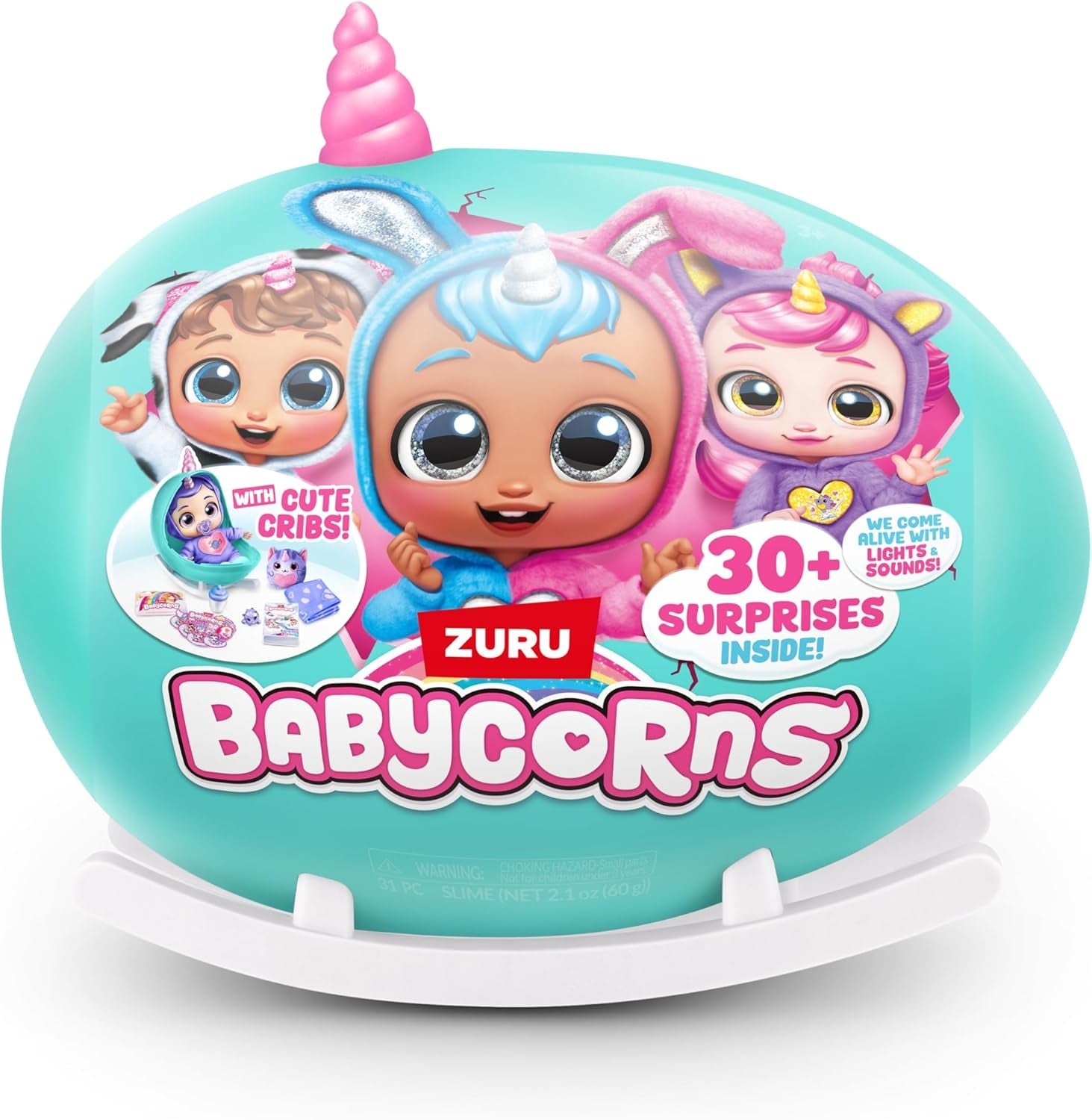 Babycorns Series 1 af ZURU Magical Cat (Mac) dukke med tilbehør Unboxing Surprise Legetøj til børn, piger