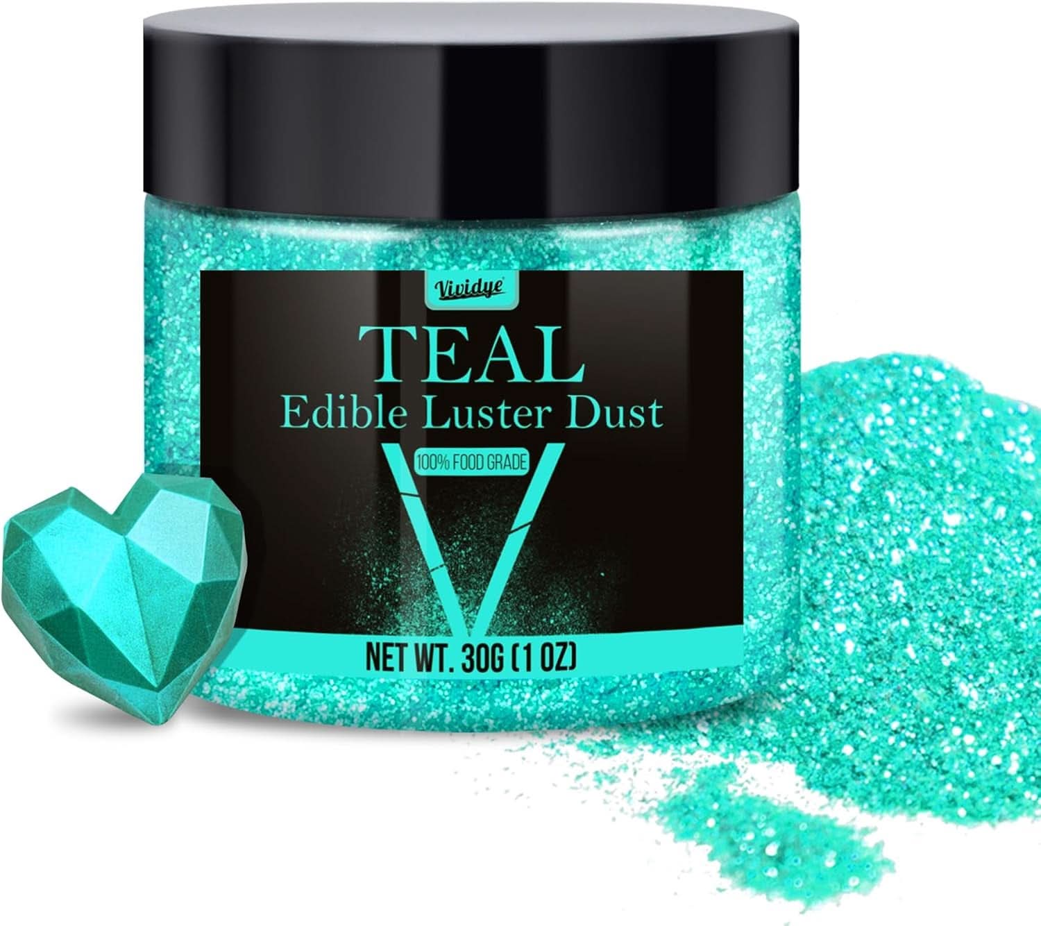 Spiselig glitter, 5 gram Naty Shop Turkis