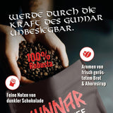 Blank stege - GUNNAR - 1 kg - Hele Kaffee-Bohnen Extra Strong - Kräftige Robusta-Röstung - 494mg Kaffein i Tasse - Würzig & Kraftvoll mit Noten af ​​dunkler Schokolade - Säurearm