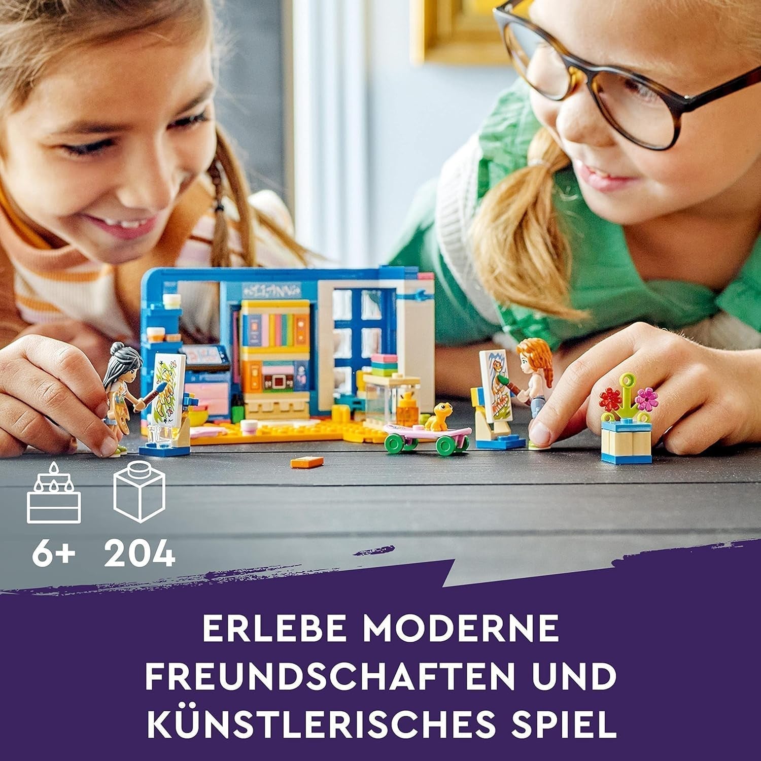 LEGO 41739 Friends Lianns værelse, kunsttema minilegetøj, lille samlingsgave med Liann, efterårs- og kæledyrsminidukker 2023-serien Byggesæt Besuche den LEGO-Store
