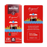 Caffè Mauro Torrefazione Kaffeekapseln Espresso Original, Intensität 10/10-50 Kapsel af aluminium - Kompatibel med Nespresso* Haushalts-Espressomaschinen - Hergestellt i Italien