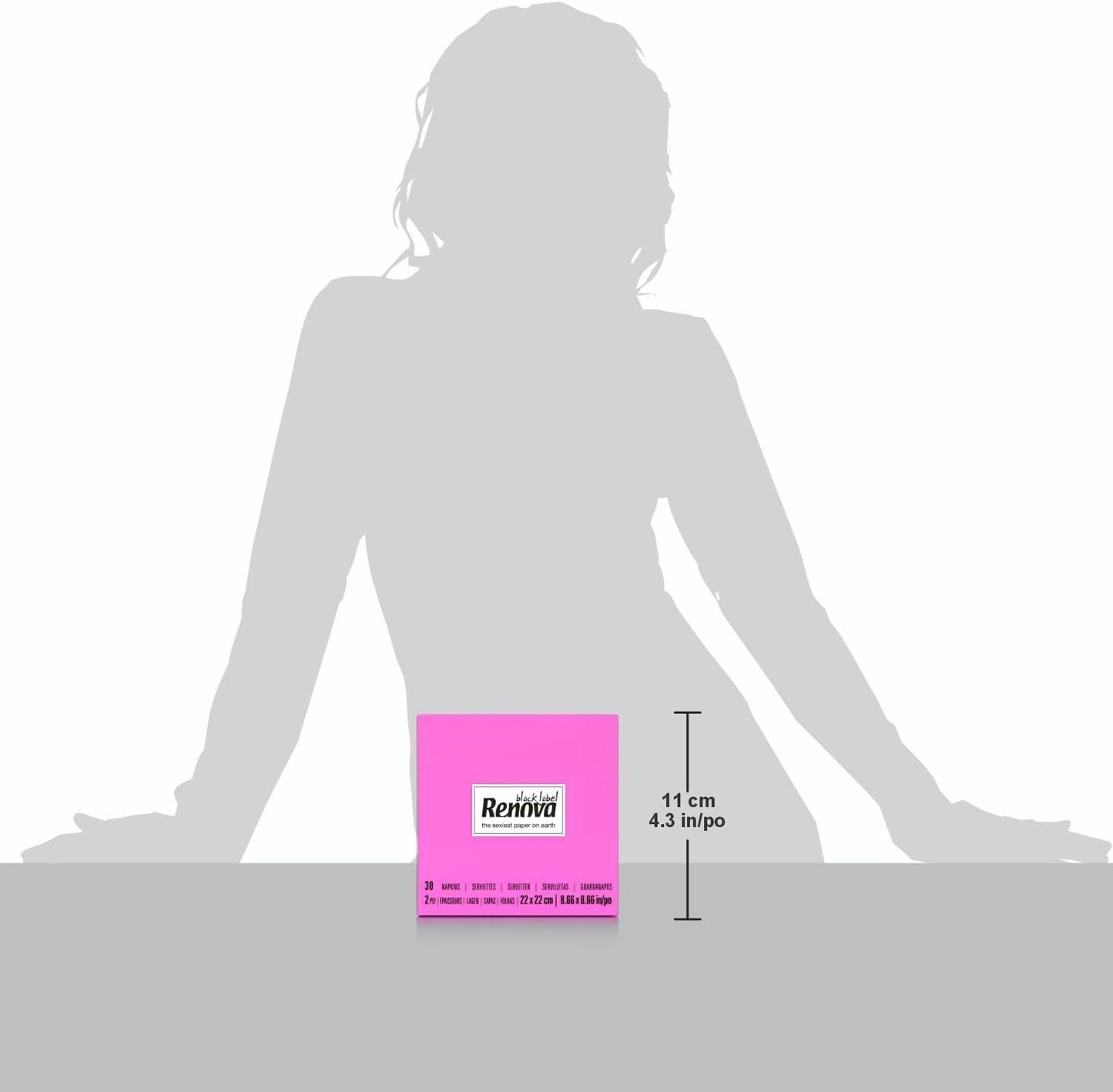Renova cocktailservietter, fuchsia, 30 servietter