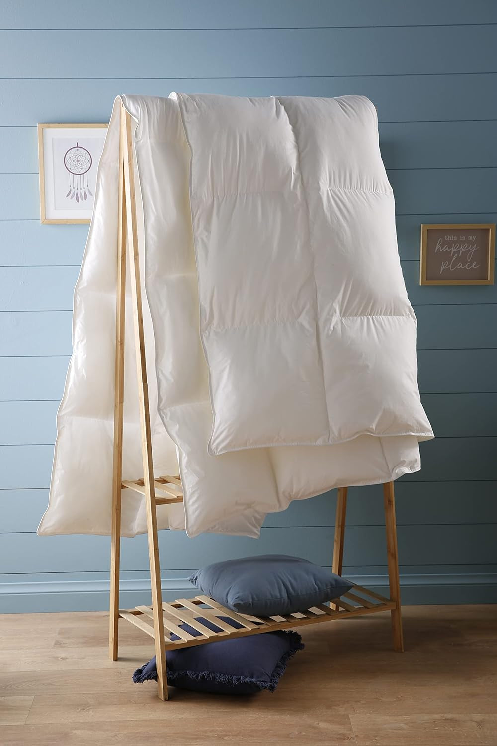 Tæppe, Percale, Premium bomuld, Tempereret, 140 X 200 Cm, Til enkeltseng, Skyformet tæppe, Bidefast og oppustelig, Maskinvaskbar ved 40 °C Dyner og dyner Naty Shop