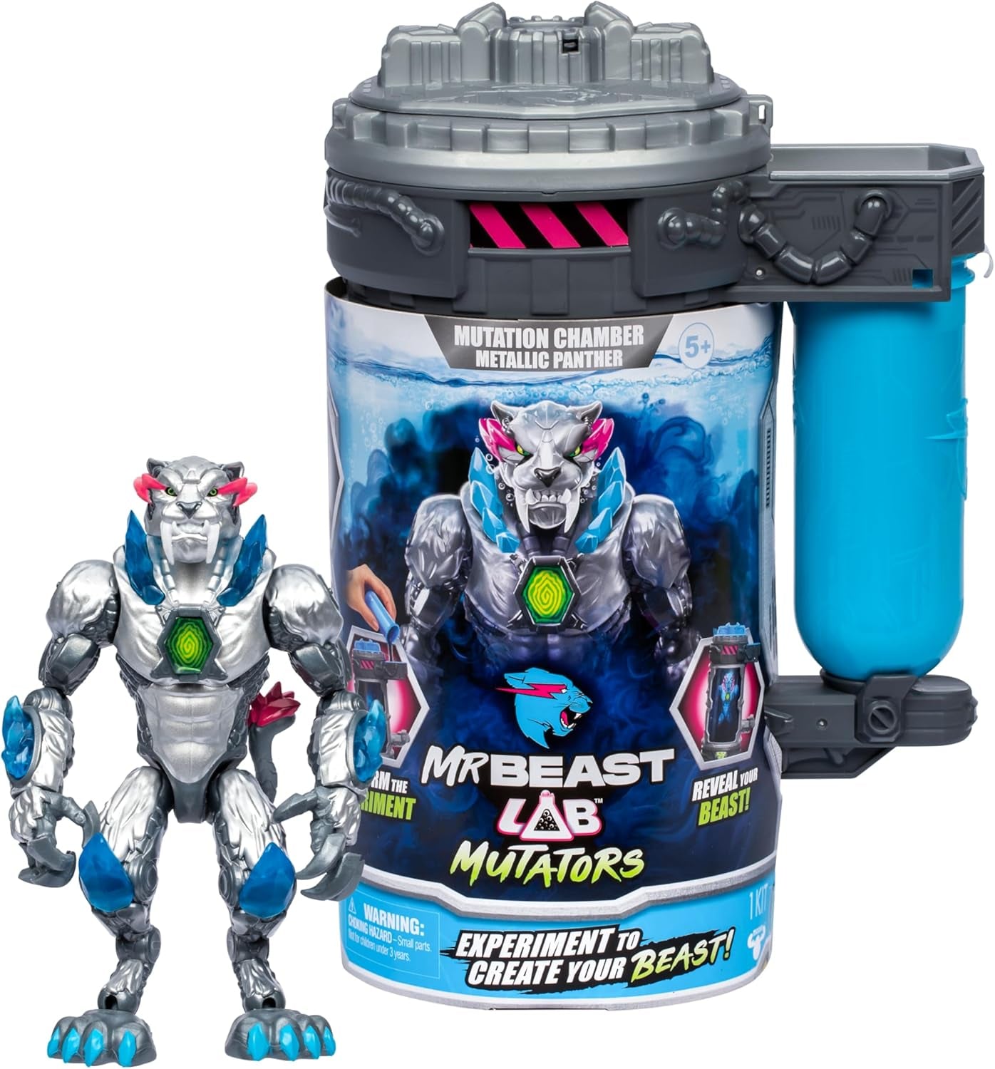 Flyttere; Flyt det ultimative udyr. Oplev og skab Stealth Panther actionfiguren fra Mrbeast. 3 at indsamle, Iconic Panther, Stealth Panther, Metallic Panther Actionfigurer Naty Shop Metallic Panther